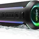 Ortizan Portable Bluetooth Speaker (3nd Gen), Bold 40W Sound with DSP Bass Boost, IPX7 Waterproof, 30Hrs of Playtime, TWS, BT 5.3, Colorful Lights, EQ, USB, Wireless for Home, Outdoor, Party  Black