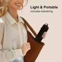 Airplane Foot Hammock, Wide Airplane Foot Rest with Bamboo Board Support, Portable Travel Footrest Essentials, Adjustable Foot Hammock for Long Flight, Foldable & Compact for Easy Storage