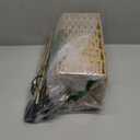 Ruiever Floor Lamp for Living Room,Farmhouse Floor lamp,Modern Standing lamp with Hand-Worked Rattan Shade (Square Rattan Shade Body Gold Color-3 Color Bulb)