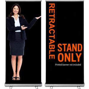 33.5“x80” Standard Retractable Banner Stand (STAND ONLY) with Padded Carrying Bag for Tradeshow and Events (1 UNIT)