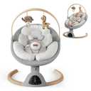 TinyGlow Baby Swings for Infants, Electric Baby Swing with Remote Control
Bluetooth Infant Swing with Music Speaker, 5 Speeds & 3 Timers Settings, Suitable for Indoor & Outdoor Use, Grey