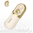 PAXA Sleep Headphones for Side Sleepers, Sleep Invisible Earbuds with Vibration Charging Case Wireless Bluetooth 6.0, Soft Silicone Mini Earbuds for Sleeping, Snoring Noise Isolation, S13 Beige