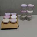 KeaBabies 12pk 4oz Glass Baby Food Containers with Lids - Leak-Proof, Microwavable Small Glass Jars, Baby Purees & Toddler Snack Storage Containers, BPA-Free, Dishwasher & Freezer Safe (Lilac)