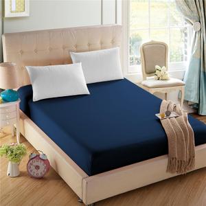 Single Fitted Sheet, Prime 1800 Series, Ultra Soft & Comfortable, Double Brushed Microfiber (Navy, Twin)