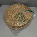 6 Pack, Round Woven Placemats, Natural Water Hyacinth Wicker Placemats, Braided Straw Table Mats, Charger Plates for Dining Table, Fall, Thanksgiving, Christmas (13.8 inch)