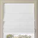 Sun Zero Preble Textured Total Blackout Cordless Roman Shade, 27" x 64", White