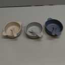 Silicone Baby Feeding Set, 3 Pack Baby Bowls with Suction and 3 Pack Baby Spoons for Babies Toddlers Kids, BPA Free, Baby Utensils Feeding Supplies, Microwave and Dishwasher Safe (Gray)