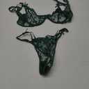 Lilosy Sexy Underwire Cute Push Up Strappy Embroidered Mesh Sheer Lingerie Set See Through Panty Bra, XL