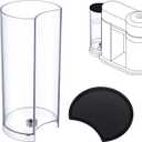 Water Tank Reservoir Replacement & Black Lid Cover Compatible with Nespresso Vertuo Next, Compatible with Krups XN910B XN9105 XN910C Coffee Machine, Coffee Machines Replacement Parts, Clear