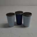 VINUR 4 Pack Stainless Steel Cups 16 oz Pint Tumbler Stackable Metal Drinking Glasses for Travel, Camping, Outdoors (Baby Blue-Navy-Teal-Purple)