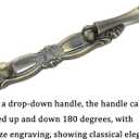 64mm Antique Handle, Bronze Pendant Handle Pull Knob, Hanging and Movable Design, European Style Drop Handle for Cabinet Door Wardrobe Drawer 2Pcs