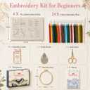 spicssa Beginner Embroidery Stitch Book with Video Tutorials, 79 Essential Stitches & Practice Patterns, DIY Your Own Embroidery Keepsake Book, Ideal for Beginners & Handmade Gift Giving