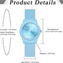 Avaner Silicone Strap Wrist Watches Analog Quartz Candy Color Sports Wristwatch (Blue)