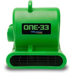 BlueDri One-33 Air Mover, 1/3 HP 2900 CFM Industrial Water Damage Flood Restoration Carpet and Floor Drying Blower Fan (Green)