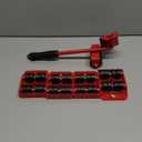 Furniture Lift Mover Tool Set - Dolly with Wheels, 330Lbs Capacity, 360 Rotation for Refrigerator, Sofa, Cabinet (Red+black)