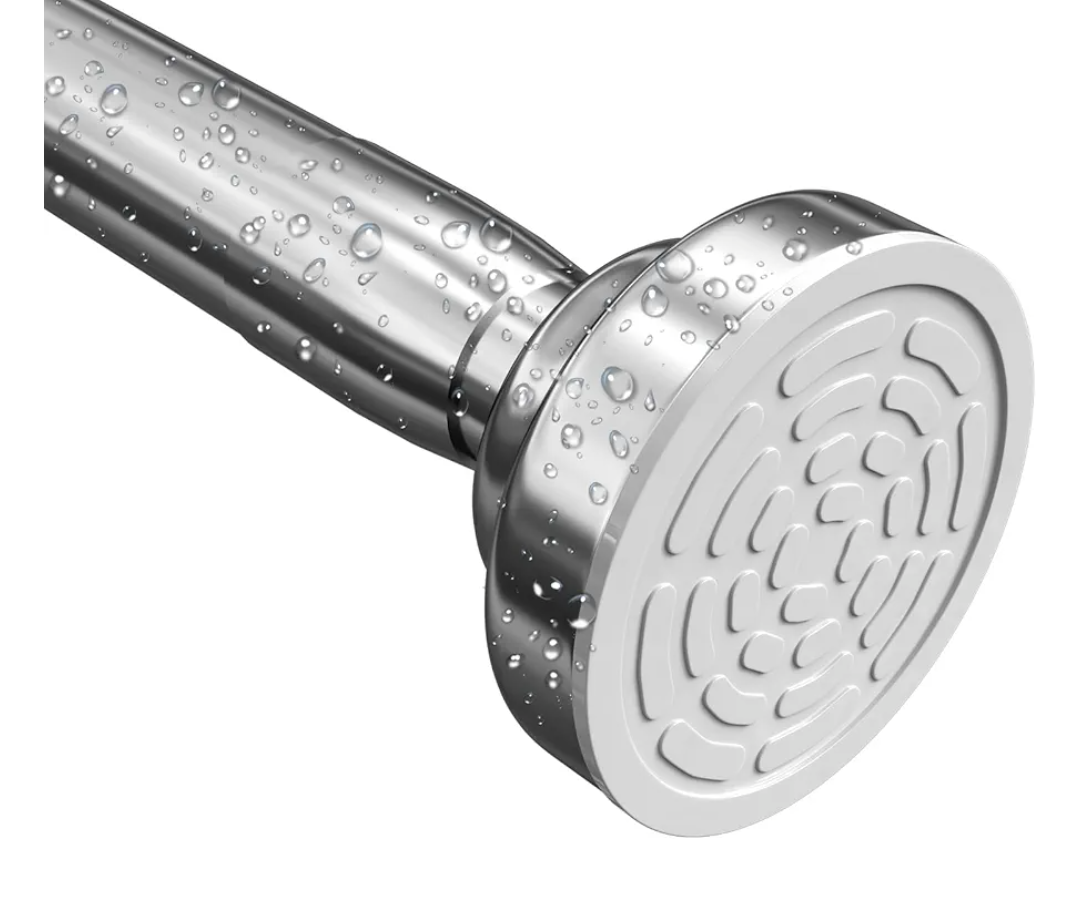 Umimile Shower Curtain Rod, 1 Inch Diameter Adjustable Spring Tension Curtain Rod, 304 Stainless Steel Shower Rod for Bathroom, Windows, Never Rust Non-Slip (Stainless Steel, 57-100”)