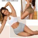 High Waisted Underwear for Womens Cotton Tagless Soft Ladies Panties Full Coverage Slight Tummy Control Briefs 5 Pack, Size Medium