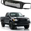 Front Grill Compatible with 2001-2004 Tacoma Matte Black with Light