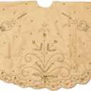 Kurt Adler 48-Inch Gold Polyester Treeskirt with Handwork Details