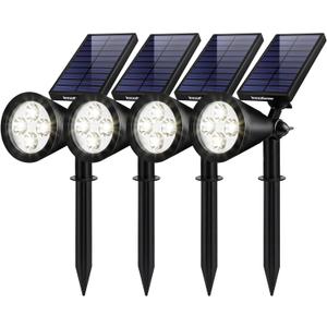 InnoGear Solar Lights Outdoor Waterproof Solar Garden Light for Outside Yard Landscape Lighting Pathway Spot Lights Spotlight Wall Light Auto On/Off, Pack of 4 (White)