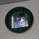 Hanging Bird Baths for Outside, 11 inch Outdoor Metal Bird Feeder for Garden Yard Decor Green