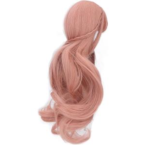 Soft Doll Hair, Trimmable Beautiful Thick Doll Long Wig for Childrens Day Carrot Color
