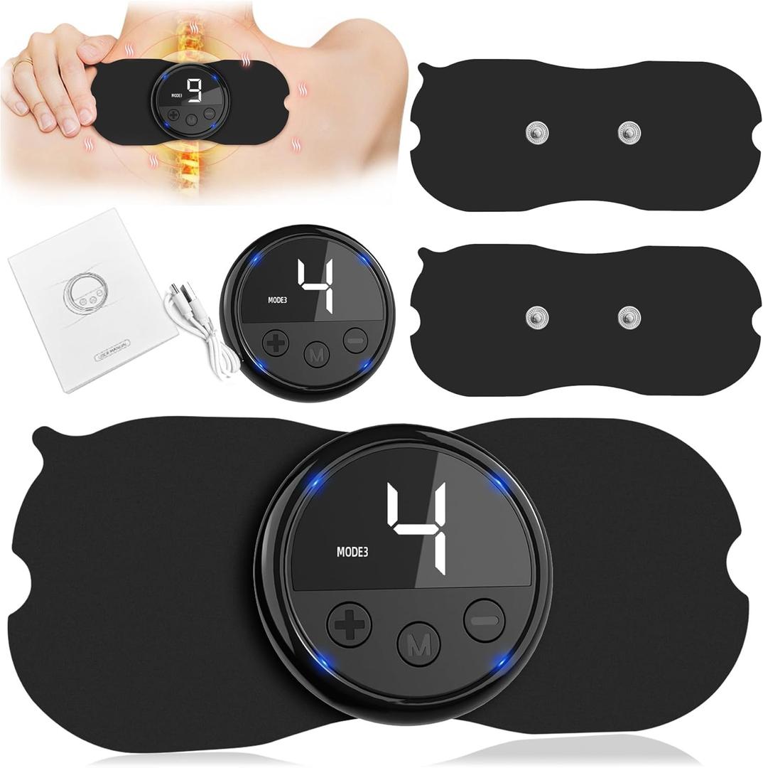Intelligent Wireless TENS Unit Muscle Stimulator TENS & EMS Device, Electronic Pulse Rechargeable Deep Tissue Mini Body Massager Machine for Back Shoulder Leg Neck Pain Relief