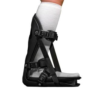 Brace On Adjustable Night Splint - Plantar Fasciitis, Achilles Tendon, Heel Spur, and Foot Pain Relief Stretching Boot for Men and Women, Small, Black