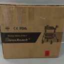 BlessReach Heavy-Duty Aluminum Rolling Walker - Foldable Rollator Walkers with Seat for Seniors, 450 lb Capacity, 8'' Wheels, 18" Big Seat, 6-Position Adjustable Height(Purple)