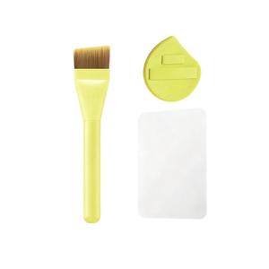 Flat Foundation Brush for Liquid Makeup with Powder Puff and Color Palette, Spatula Brush Facial Makeup, Face Concealer Brushes for Blending Cream
