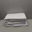 White Classic Twin Flat Sheets 3 Pack, White Cotton Flat Bed Sheet 66x104 Inches, 200 Thread Count Hospital Bed Sheets
