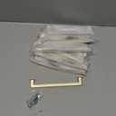 khtumeware 10 Pack 5inch(128mm) Hole Center Brushed Gold Cabinet Pulls Heavy-Duty Solid Matte Gold Cabinet Hardware Pulls for Kitchens, bathrooms and Dresser Handle