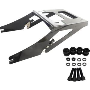 Motorcycle Black Two Up Mounting Rack Bracket Lugagge Rack Fit for Harley Softail Heritage Classic Pak Deluxe 2018-Later FLDE FLHC FLHCS 50300188