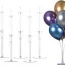 LANGXUN 28" Height Table Balloon Stand Kit for Birthday Party Wedding Decorations, Balloons Arch Kit for Graduation Party and Christmas Balloon Decorations (6 Pack)
