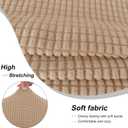 4 Pieces Stretch Couch Cover for 3 Cushion Furniture Protector Sofa Covers Washable Pet Dog Friendly Non Slip Cover with Elastic Bottom(72"-92" Sofa 3 Cushion/Camel)