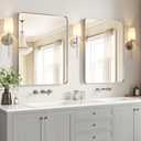 USHOWER Brushed Nickel Bathroom Mirrors 24"x36" 2 Pack