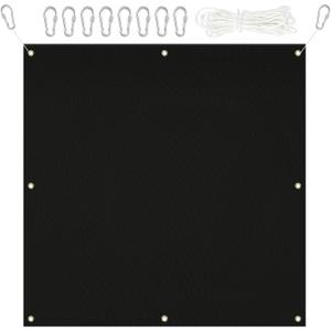 Archery Backstop Netting Heavy Duty with Rope and Hooks Slingshot Archery Net for Backyard Shooting Accessories (5 ft x 5 ft x 2 mm, 45 lbs, Black)