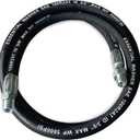 Essential Washer Pressure Washer Hose Whip | 5800 PSI | Heavy Duty High Pressure Water Hose with 3/8" Male NPT Fixed and Swivel Ends (6 Feet)