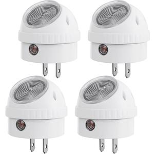 DEWENWILS Plug in Night Lights into Wall, Dusk to Dawn Sensor, 360 Rotating, Directional LED Nightlights for Kids, Nursy, Hallway, Bathroom, Bedroom, 5000K Daylight, UL Listed, 4 Pack (Cool White Light)