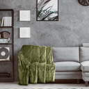 Lux Decor Collection Soft Throw Blanket for Couch & Bed - Breathable Decorative Fleece Blanket - Super Soft, Fuzzy, Cozy - Plush Microfiber Blankets (50x60, Green)