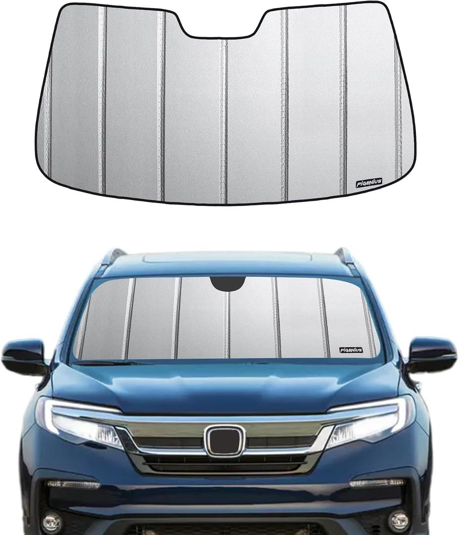 Pigenius Windshield Sunshade for Honda Pilot 2016-2021, Ridgeline 2017-2021. Without Sensing Camera - Safeguard