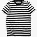 Zengjo Mens Striped Shirt Short Sleeve T-Shirts M