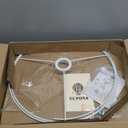 ELYONA Wood Tripod Floor Lamp with 3 Color Temperatures Bulb, Mid Century Modern Reading Standing Light, Farmhouse Floor Light Linen Shade for Living Room Bedroom Office, Walnut, 9W LED Bulb Include