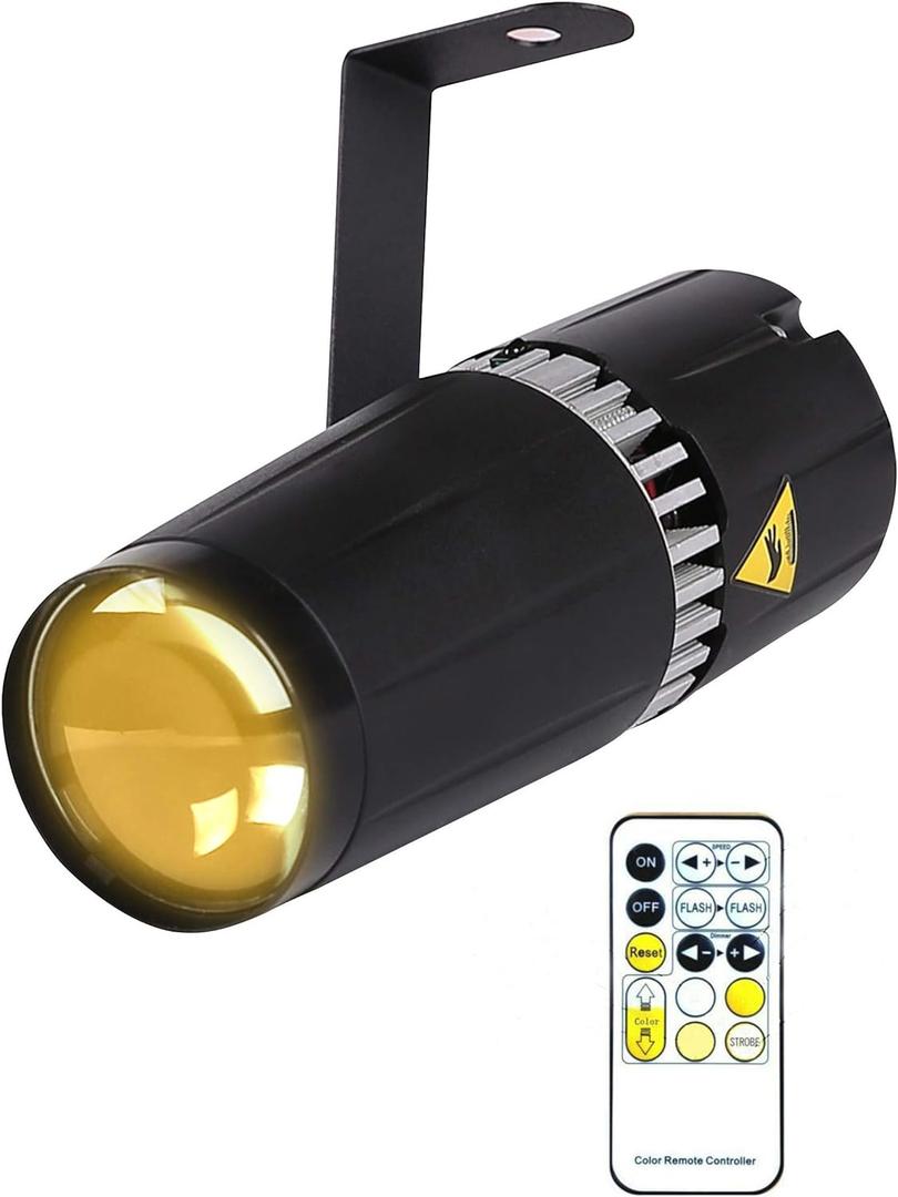 LED pinspot Stage Light,SENLAN 6W Double White/Cool White&Warm White pinspot by IR Controller