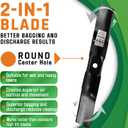 21.4" Mower Blades for John Deere UC22008 M170642 Fits 42 in Deck