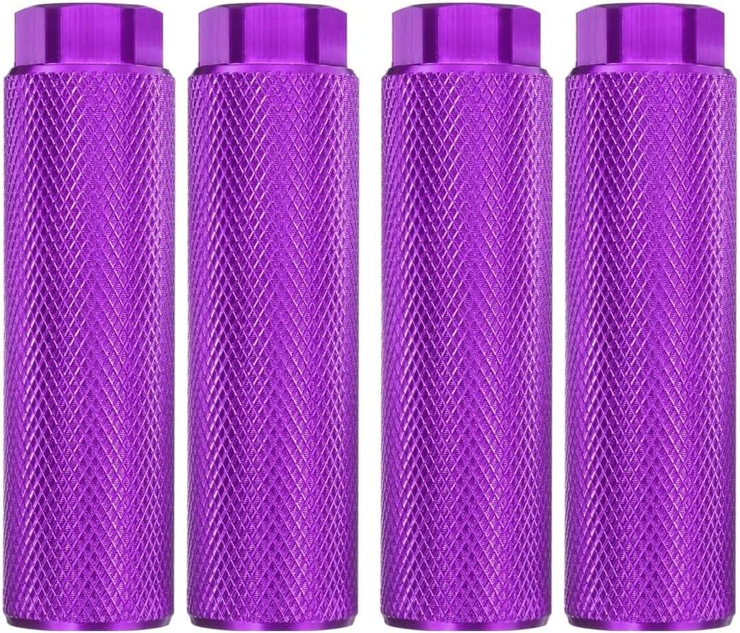 Bike Pegs 4Pcs Aluminum Alloy Anti-Skid Lead Foot Bicycle Pegs 3/8 inch Axles