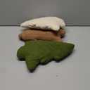 3 Pcs Christmas Pillows Neutral Christmas Tree Decorative Throw Pillows Xmas Tree Stuffed Wool Pillows Soft Xmas Plush Cushion for Sofa Couch Bedroom Livingroom