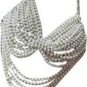 Body Chains Bra Pearl Bikinis Chest Chains Raves Nightclub Body Accessories Jewelry Gifts for Women Girls