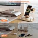 5 in 1 Wireless Charging Station Alarm Clock Bluetooth Speaker Night Light | 15W Wireless Charger for iPhone 17 16 15 14 13 12 Apple Watch AirPods, Digital Alarm Clocks for Bedrooms, Bedside Night Light