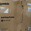 ZOMISIA 36 Inch Collapsible Dog Crate for Large Dogs - Portable Dog Travel Crate Soft Sided with Breathable Mesh Windows, Foldable Dog Kennel for Indoor and Outdoor, Grey